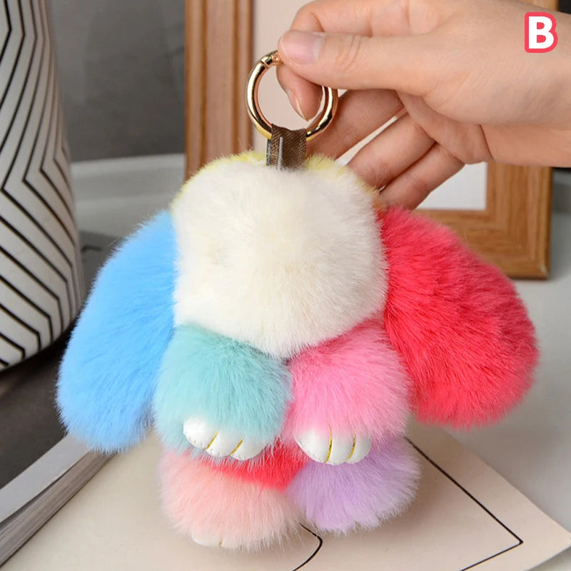 Furry Rabbit Keychain 15cm