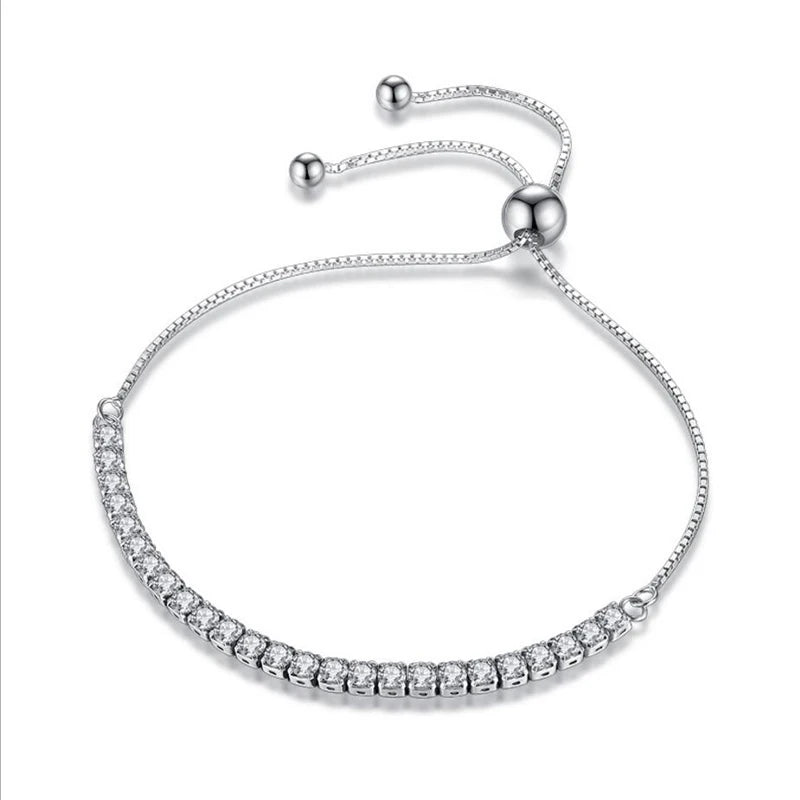 Moissanite Tennis Bracelet (Silver Plated)