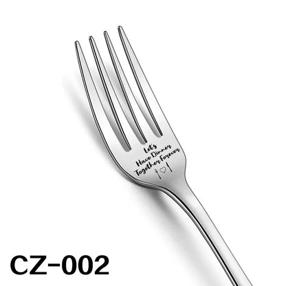 Special Fork Stainless Steel (Assorted Messages)