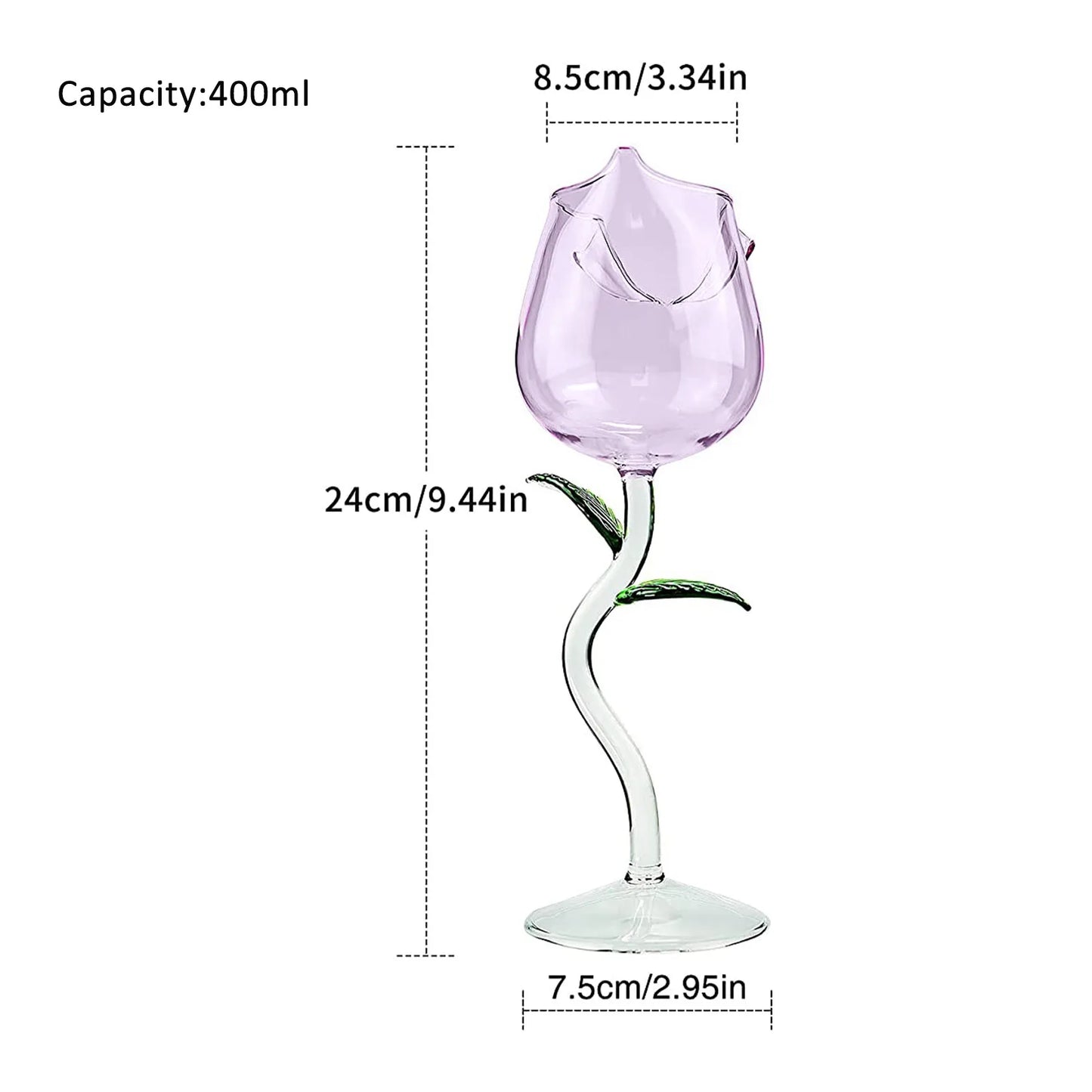 Rose Shape Wine Glass