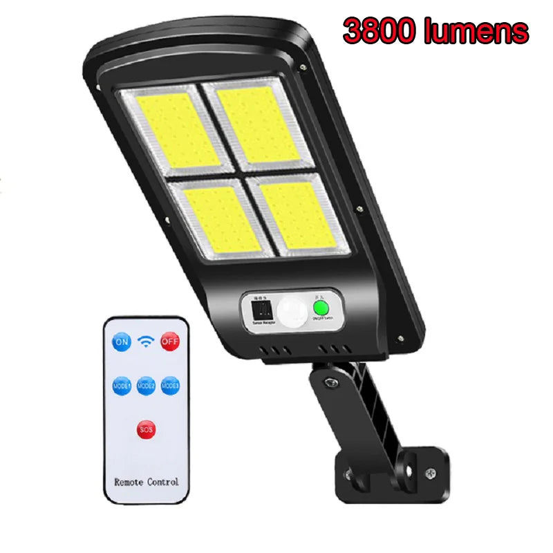 7000 Lumens Super Bright Solar Powered Outdoor Waterproof LED Street Lamp with Motion Sensor