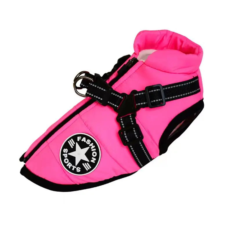 Dog Clothes Waterproof Pet Coat With Harness