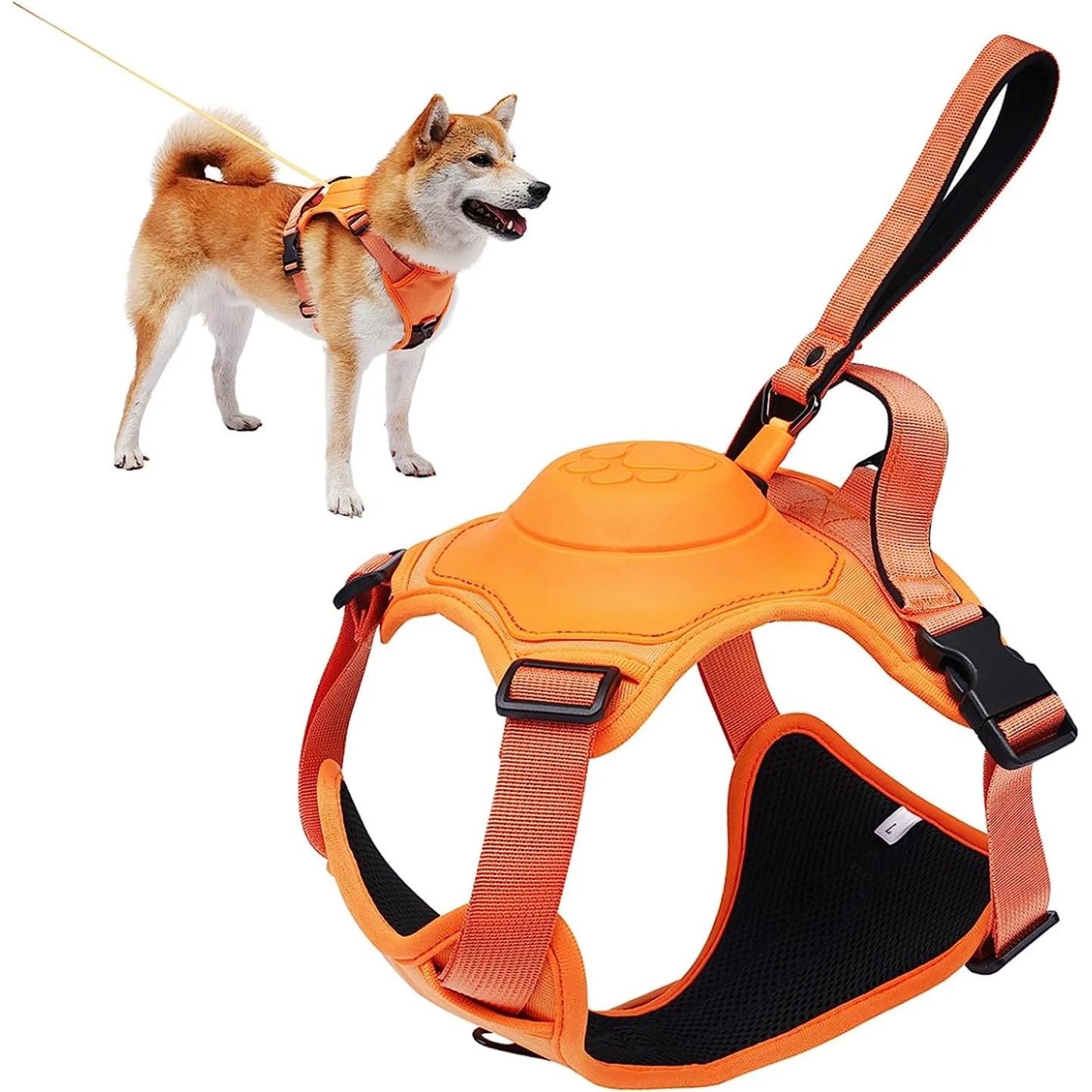 Dog Harness & Retractable Leash. All-in-One Anti-Twist Set.