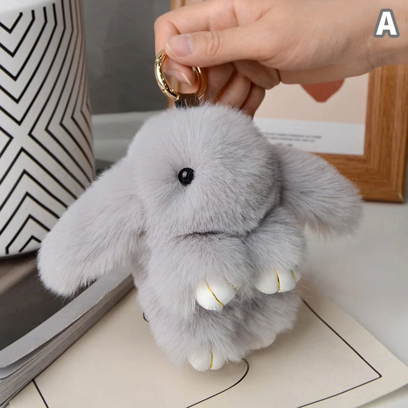 Furry Rabbit Keychain 15cm