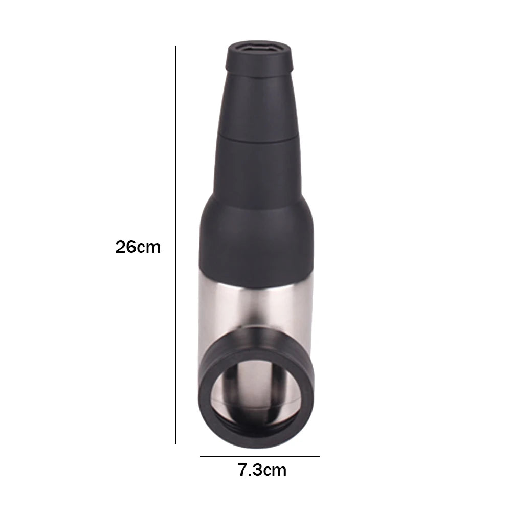 3 in 1 Stainless Steel Drink Can & Bottle Holder with Opener.