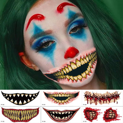 Cosplay Mouth Art 5 Pcs/set "Water Applying" Temporary Tat