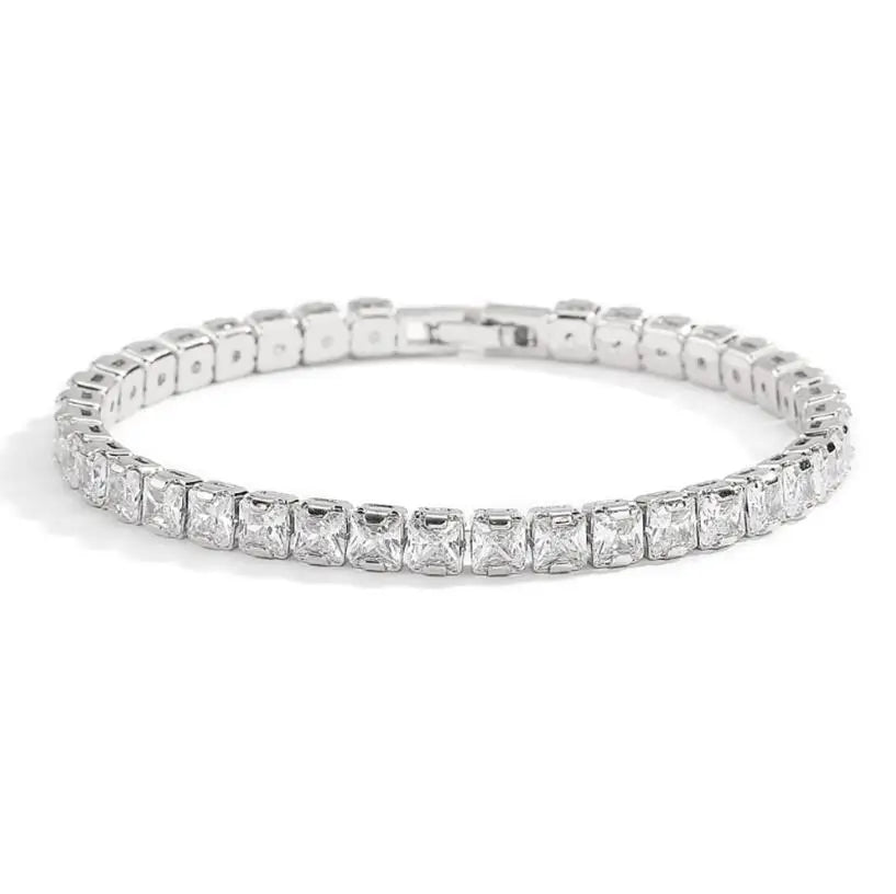 Moissanite Tennis Bracelet (Silver Plated)