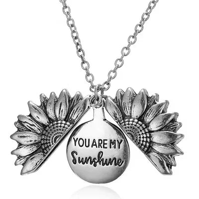 You are My Sunshine Sunflower Necklace