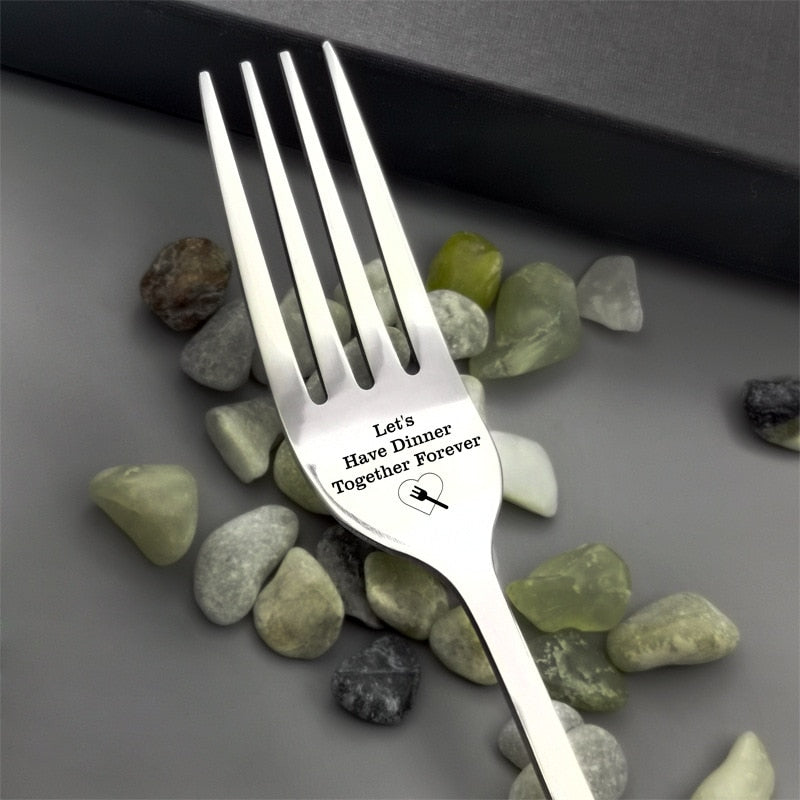 Special Fork Stainless Steel (Assorted Messages)