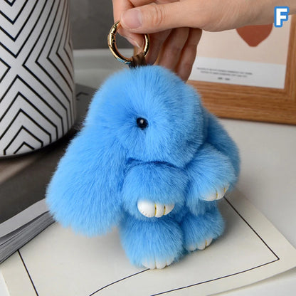 Furry Rabbit Keychain 15cm