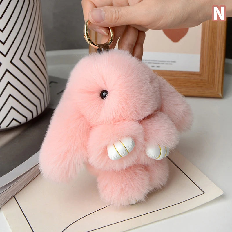 Furry Rabbit Keychain 15cm