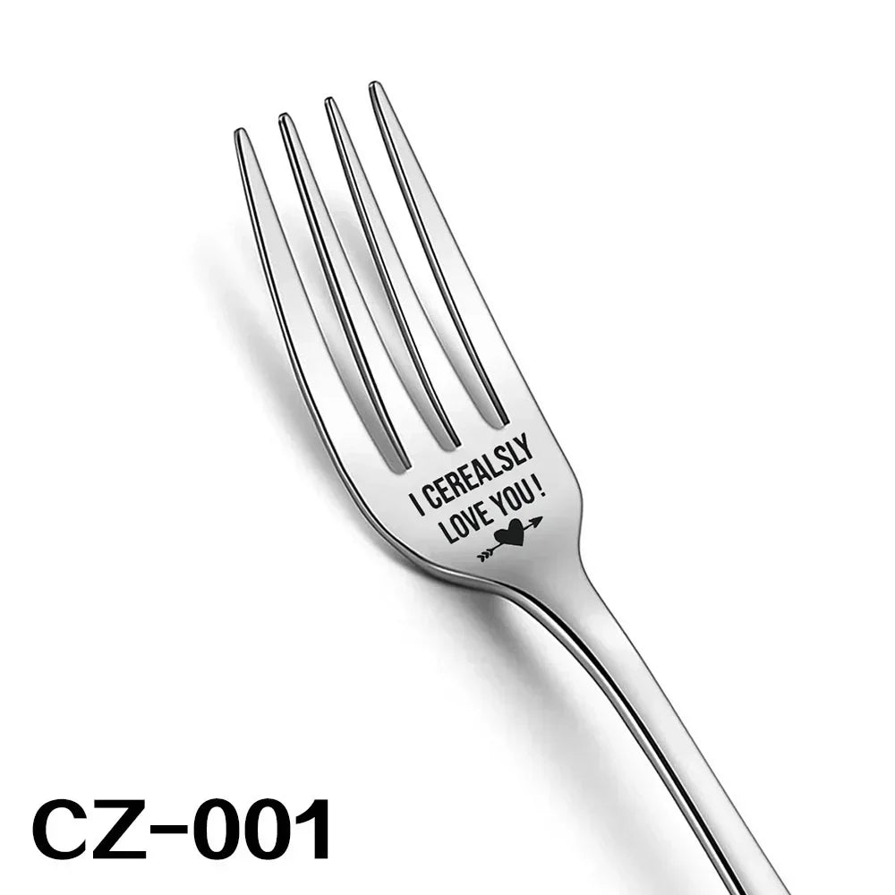 Special Fork Stainless Steel (Assorted Messages)