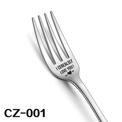 Special Fork Stainless Steel (Assorted Messages)