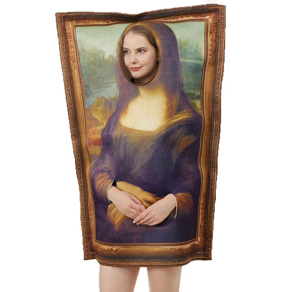 Cosplay Mona Lisa & The Scream Mural Costume