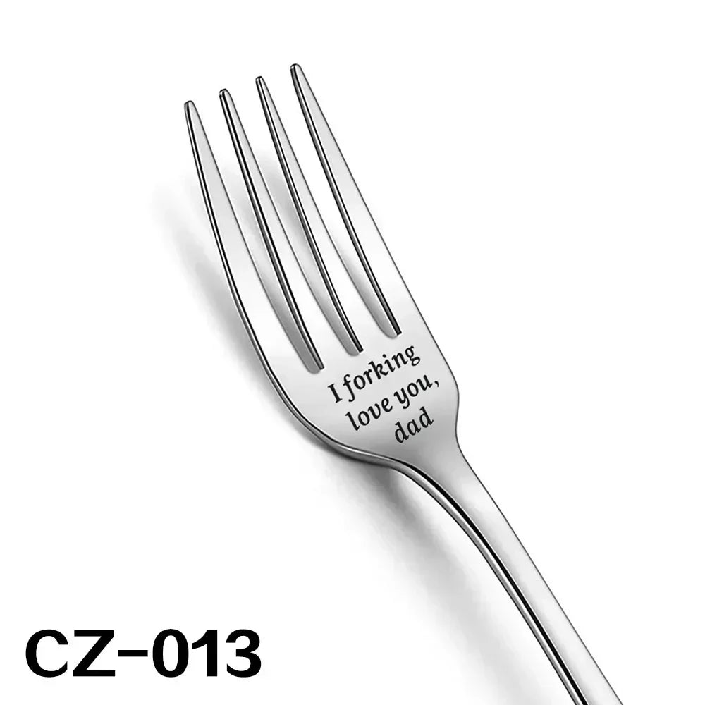 Special Fork Stainless Steel (Assorted Messages)
