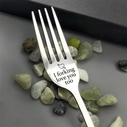 Special Fork Stainless Steel (Assorted Messages)