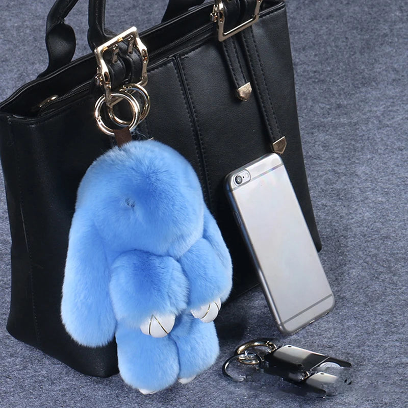 Furry Rabbit Keychain 15cm