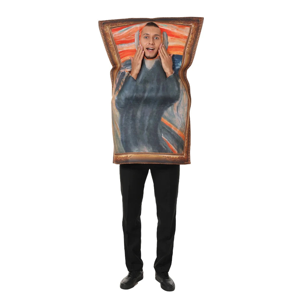 Cosplay Mona Lisa & The Scream Mural Costume