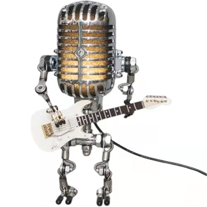 Vintage Microphone Guitar Lamp