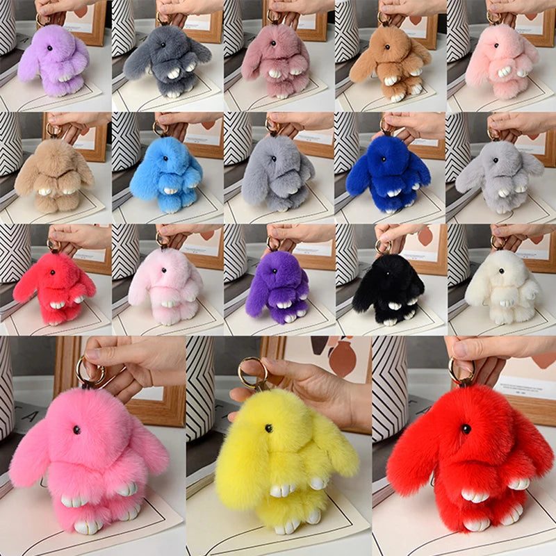 Furry Rabbit Keychain 15cm