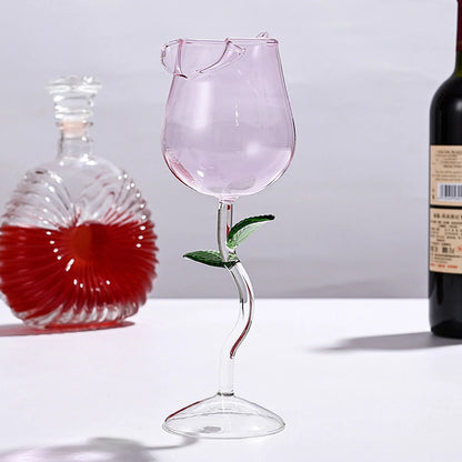 Rose Shape Wine Glass