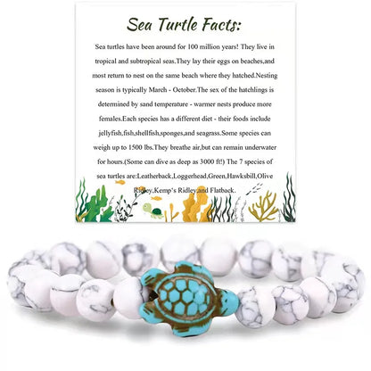 Turtle Dream Beaded Bracelet with Message Card