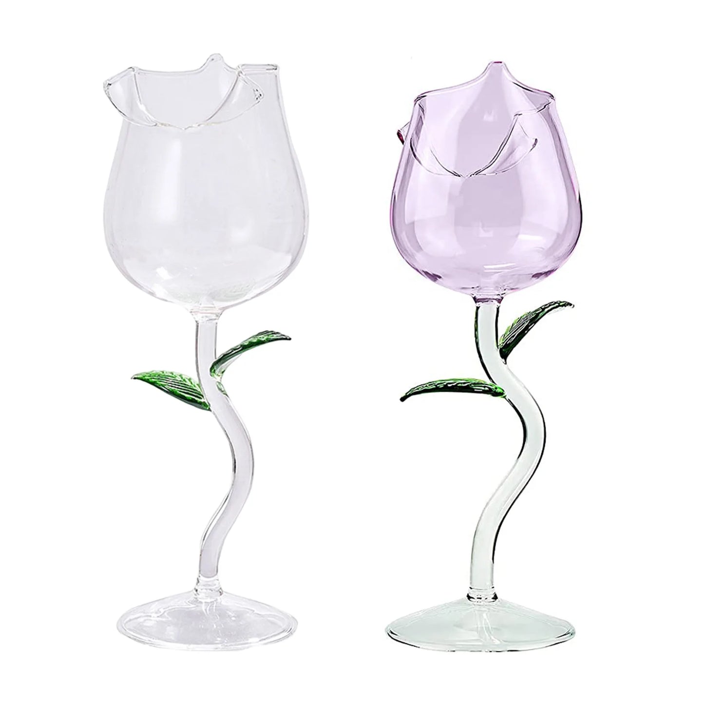 Rose Shape Wine Glass