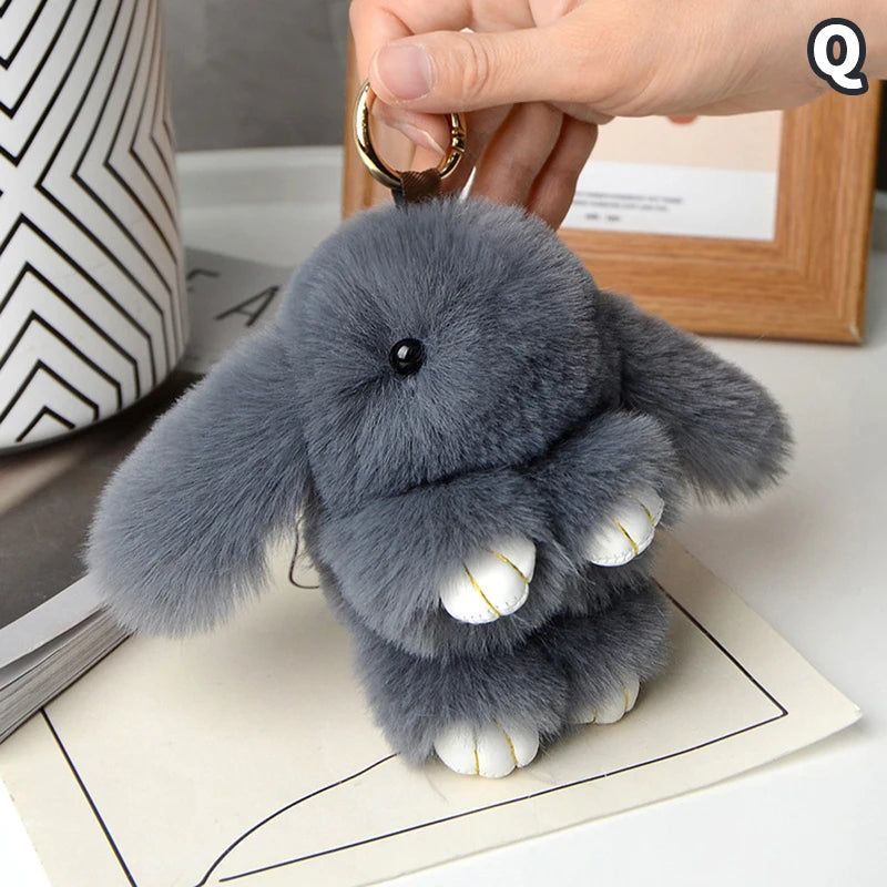 Furry Rabbit Keychain 15cm