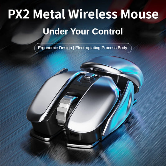 PX2 Metal Rechargeable Wireless 1600DPI Mouse 6 Buttons