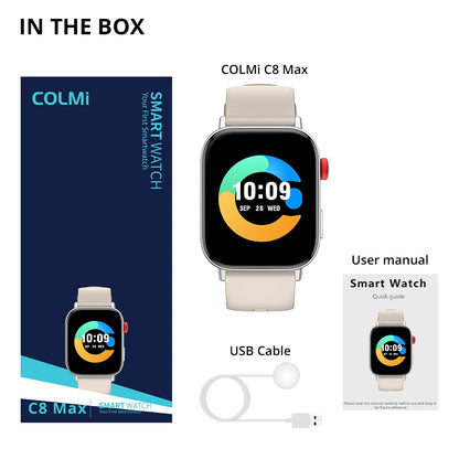 COLMI C8 Smart Watch - 1.93" Display & Bluetooth calling.