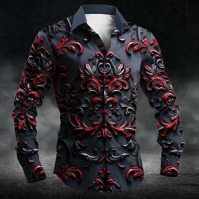 Fates Hand or Black Floral Shirt