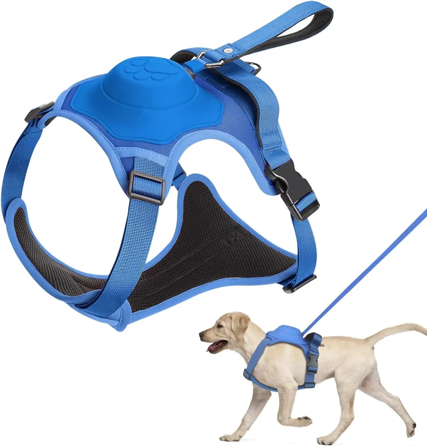 Dog Harness & Retractable Leash. All-in-One Anti-Twist Set.