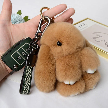 Furry Rabbit Keychain 15cm