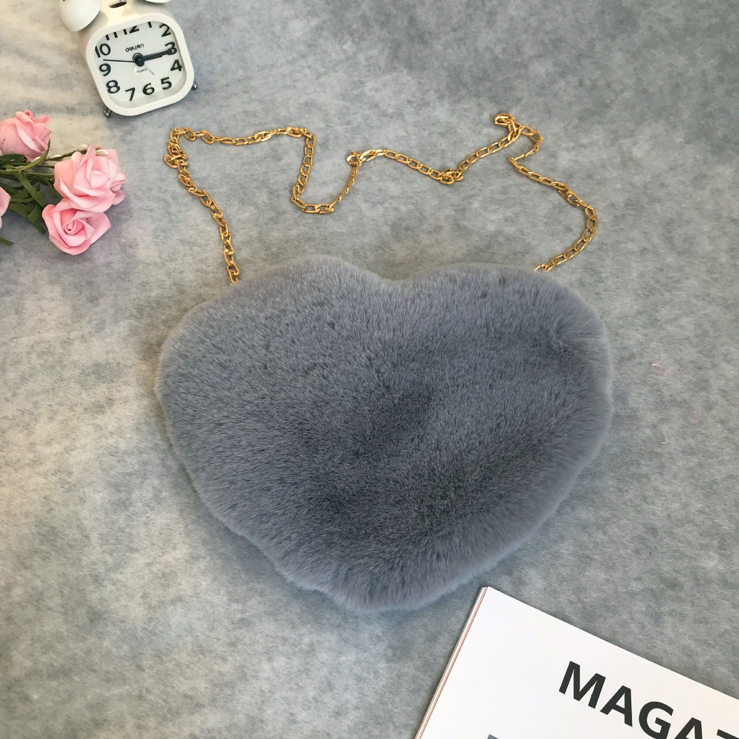 Plush Heart Shoulder Bag or Coin Purse