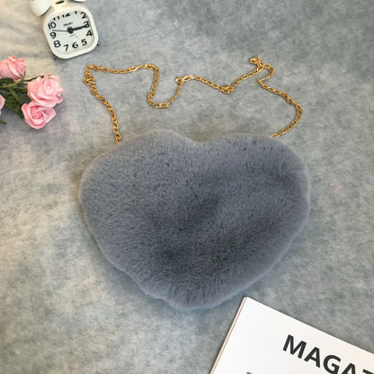 Plush Heart Shoulder Bag or Coin Purse
