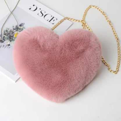 Plush Heart Shoulder Bag or Coin Purse