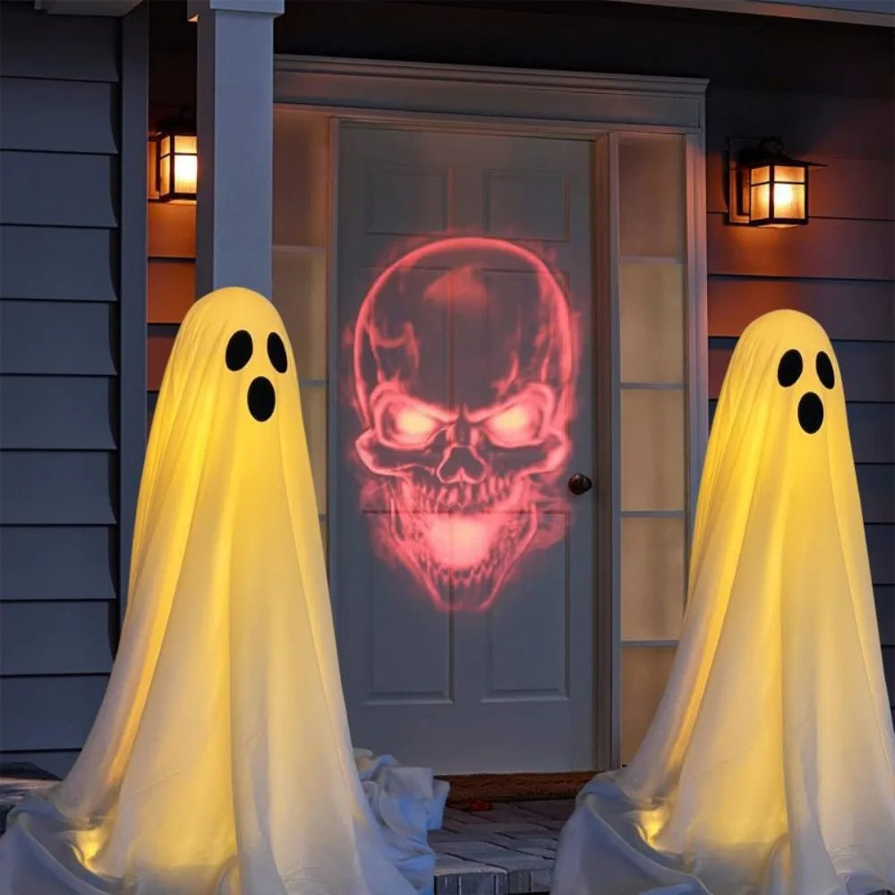 Front Porch Ghost Decoration With LED