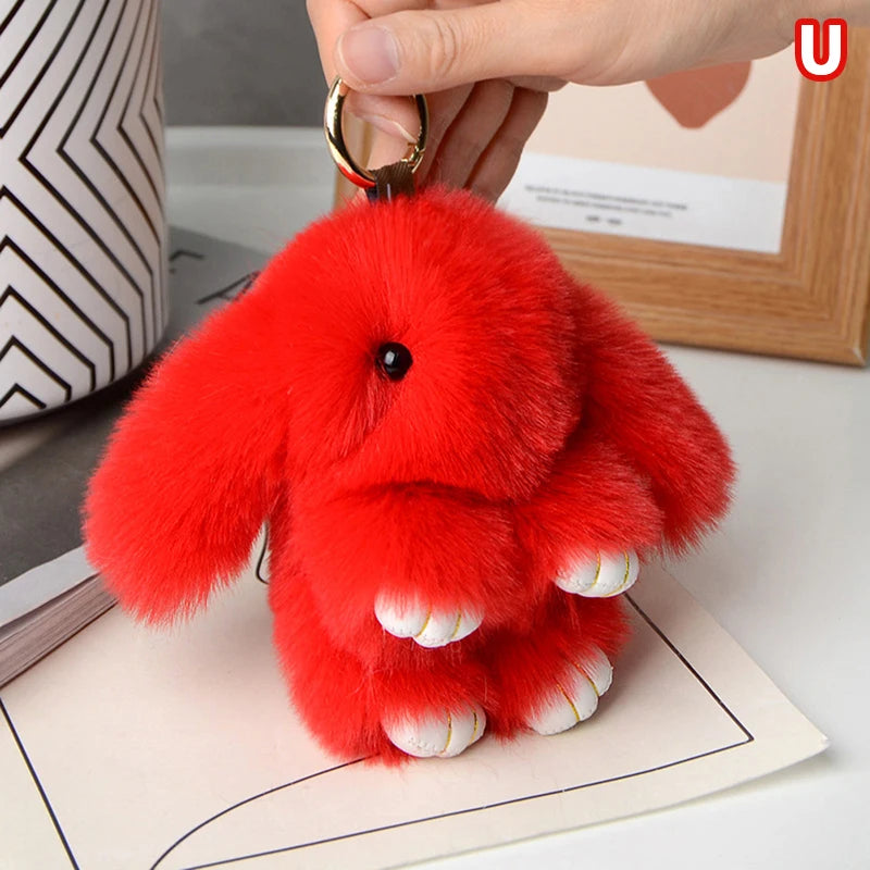 Furry Rabbit Keychain 15cm