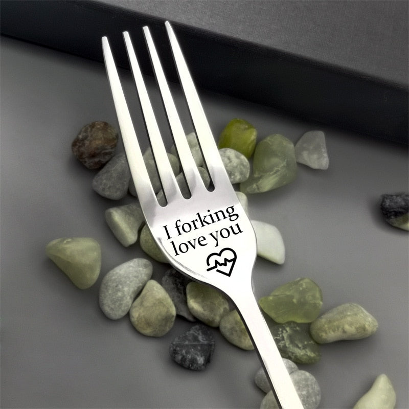 Special Fork Stainless Steel (Assorted Messages)