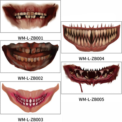 Cosplay Mouth Art 5 Pcs/set "Water Applying" Temporary Tat