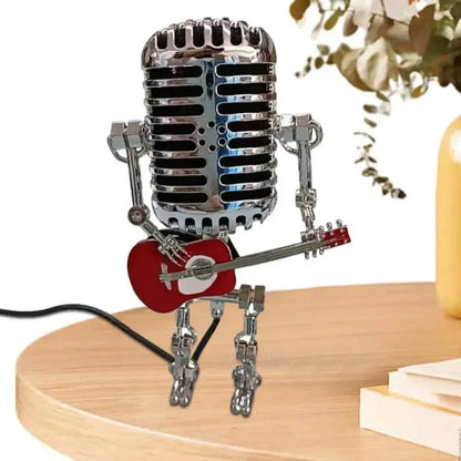 Vintage Microphone Guitar Lamp