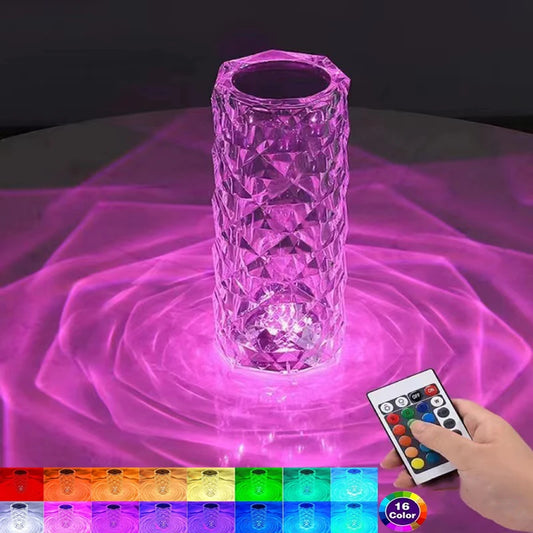 16 Colors Crystal Touch Lamp LED Light