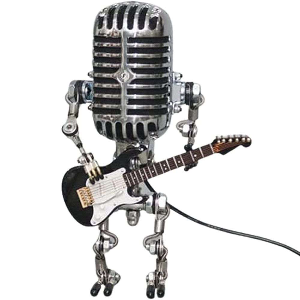 Vintage Microphone Guitar Lamp