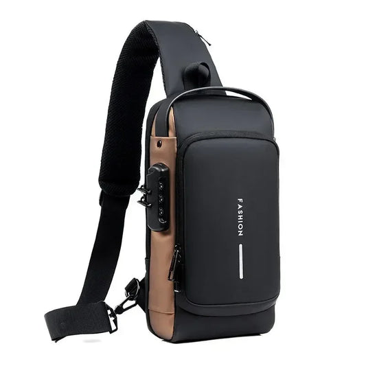 Anti Theft Crossbody Bag w USB Charging slots & Lock