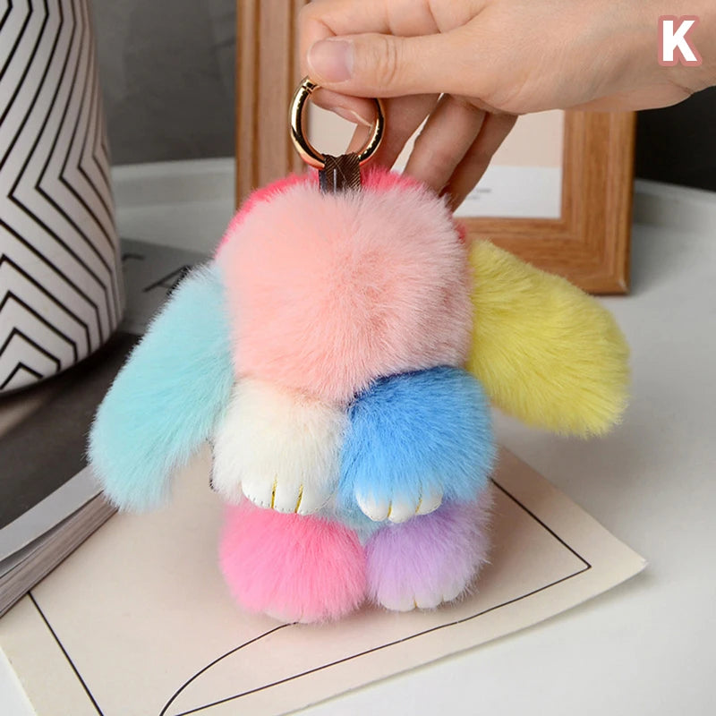 Furry Rabbit Keychain 15cm