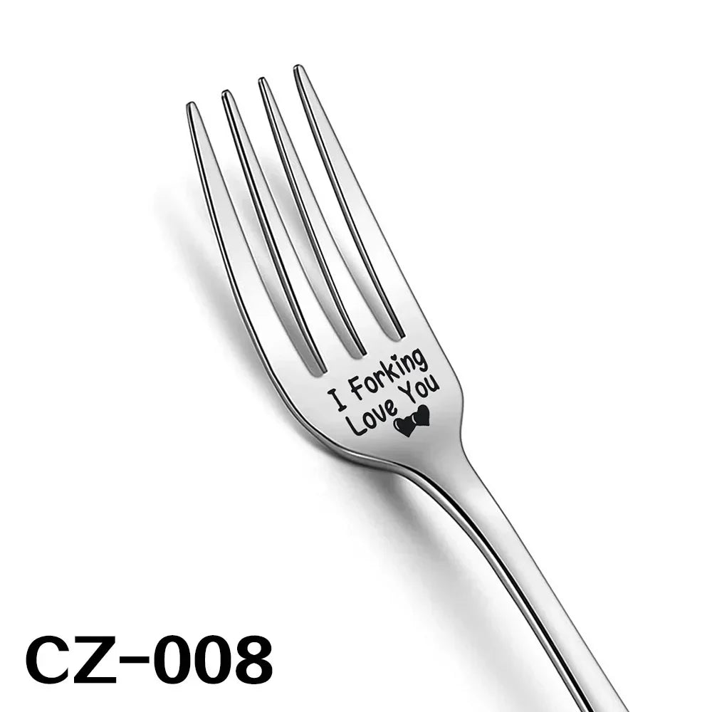 Special Fork Stainless Steel (Assorted Messages)