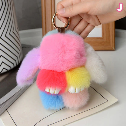 Furry Rabbit Keychain 15cm