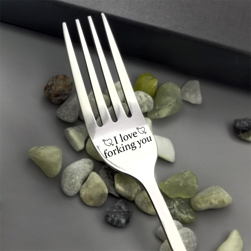 Special Fork Stainless Steel (Assorted Messages)