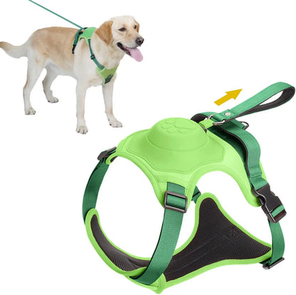 Dog Harness & Retractable Leash. All-in-One Anti-Twist Set.