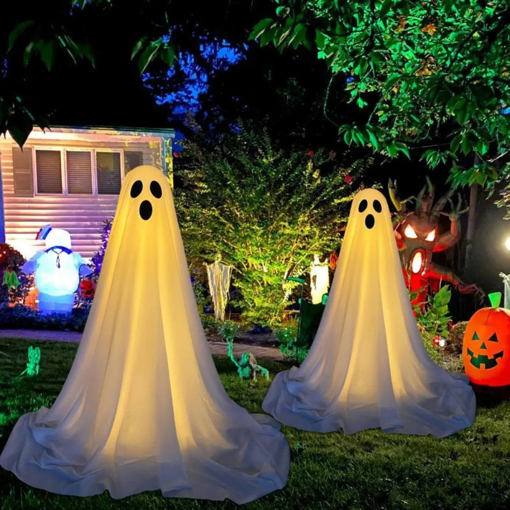 Front Porch Ghost Decoration With LED